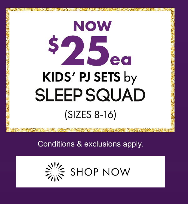 NOW $25 Kid's PJ Sets by Sleep Squad