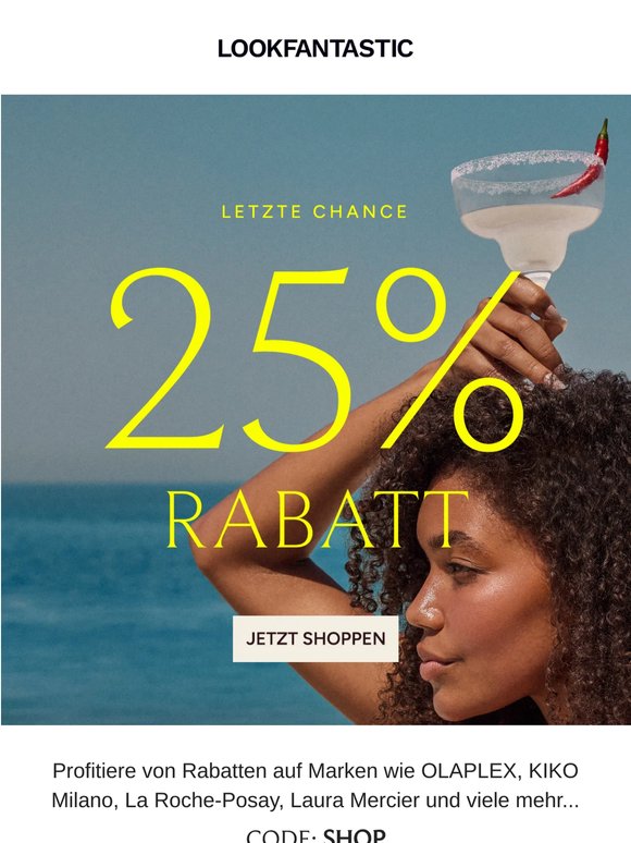 Letzte Chance 25% Rabatt