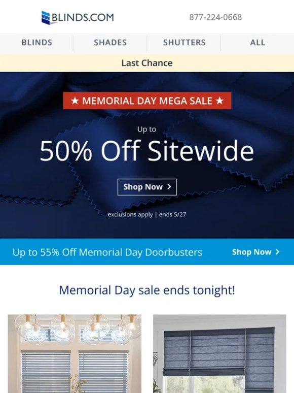 🚨 Last chance: 50% off Memorial Day!