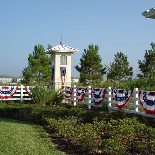 Half Circle American Flag Bunting – Cotton & Nylon