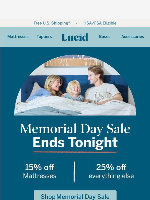 Ending Tonight! Memorial Day Sale