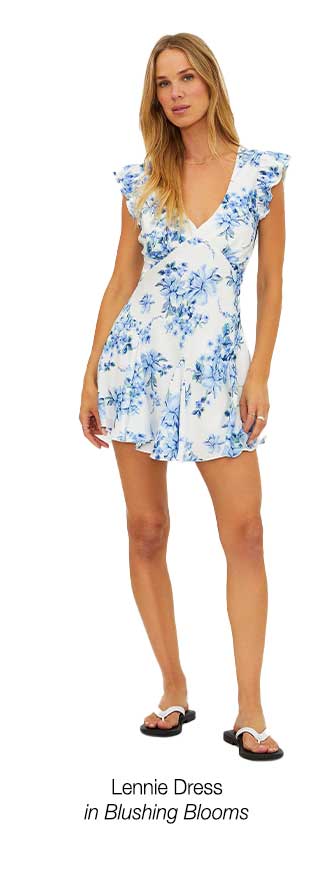 Floral blue dress