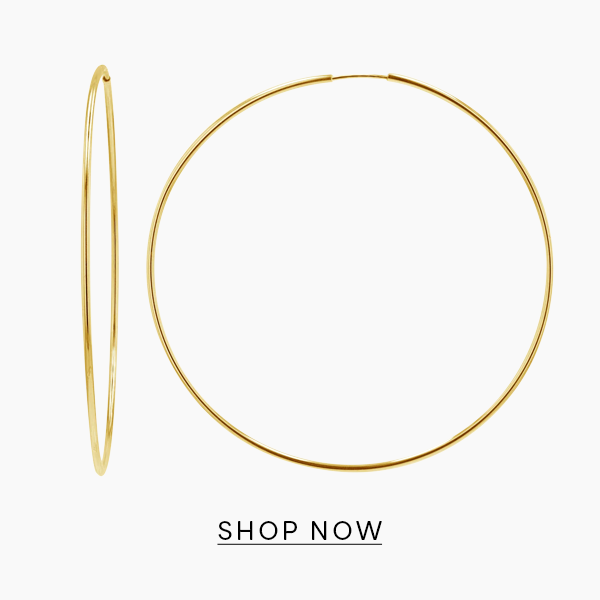 65mm Endless Gold Hoop Earrings