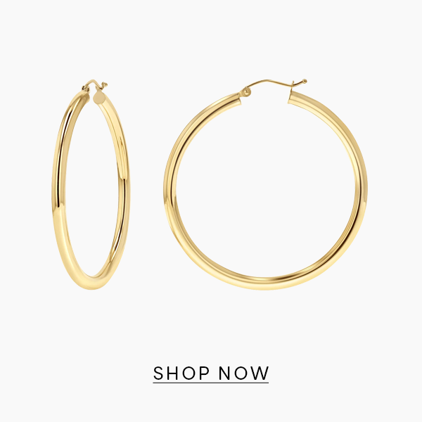 3mm Gold Tube Hoop Earrings