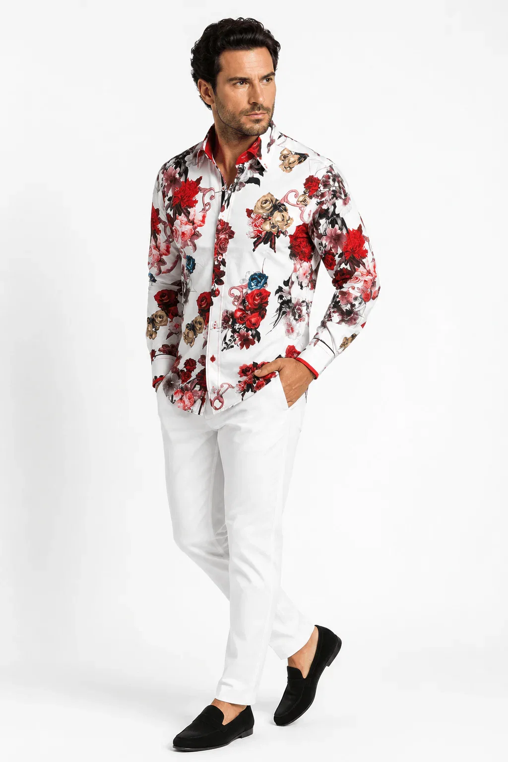 Image of LUXURY ROSE PRINT SHIRT