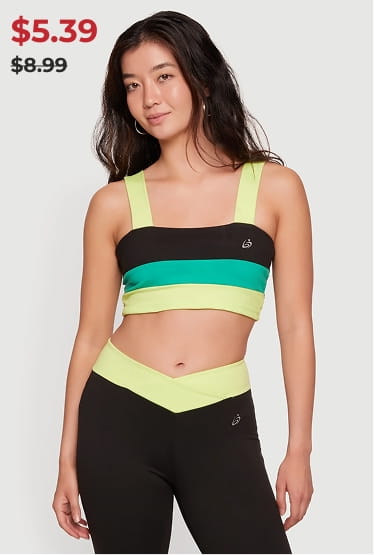 Shop Cropped Color Blocked Active Top