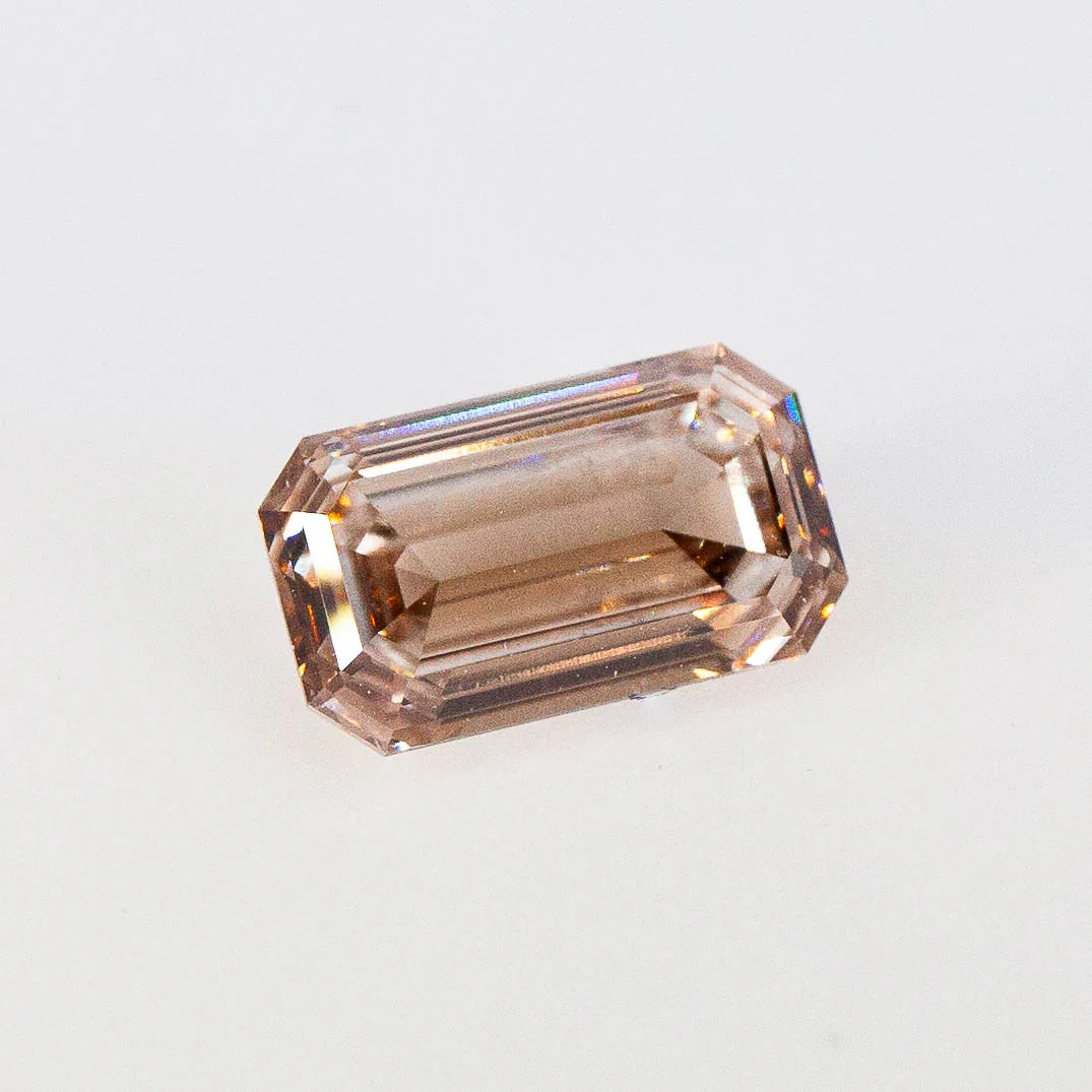 Image of 1.78ct Emerald Cut Champagne Lab Diamond