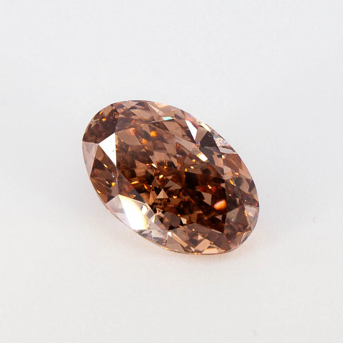 Image of 3.12ct Oval Champagne Lab Diamond