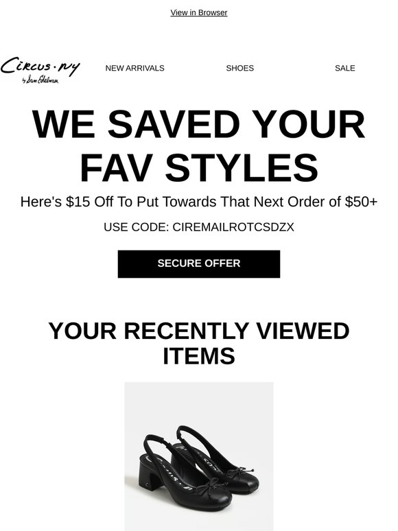 Limited availability: Order today with $15 off $50+