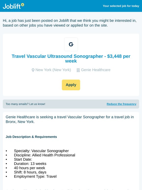 A new job highlight at Genie Healthcare