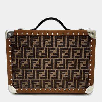 Brown Leather Ff Monogram Smal
