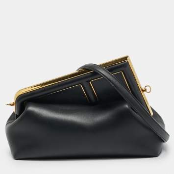Midi First Black Leather Shoul