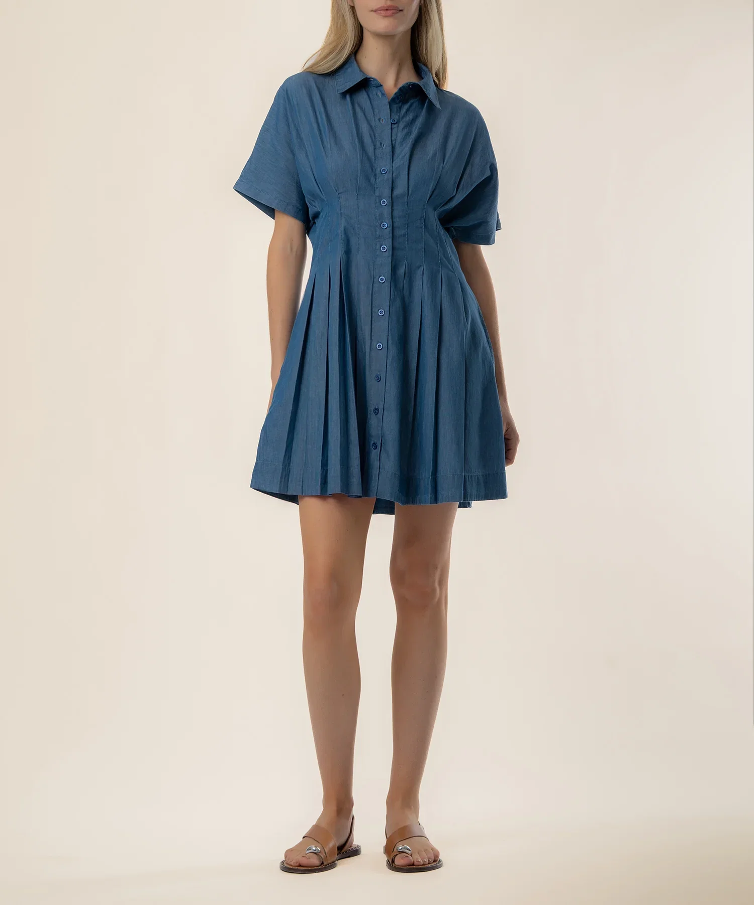 Image of Francesca Denim Dress in Secure Wash