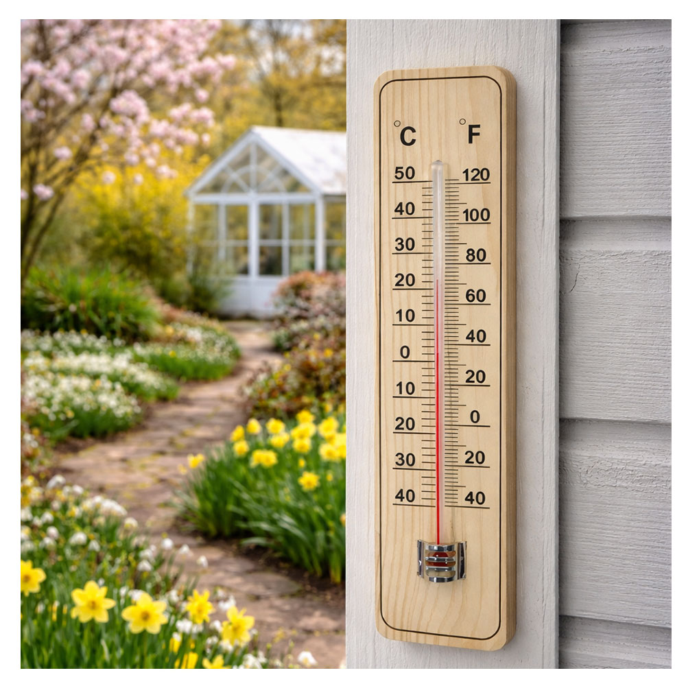 Green Blade Wooden Garden Thermometer - £2.99 delivered