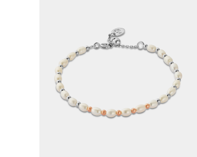 Nature's Wonder Sterling Silver Beachcomber Bracelet with Pearls