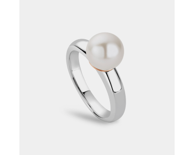 Nature's Wonder Sterling Silver Beachcomber Ring with Pearl