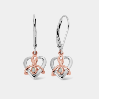 Forever Yours Sterling Silver Dwynwen Drop Earrings with Opals