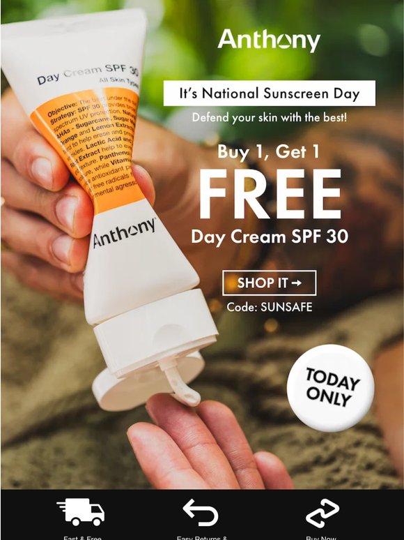 National Sunscreen Day 🌞 Buy 1, Get 1 FREE on Day Cream!