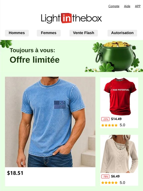 —, votre T-shirts Patriotiques 250 vous attend