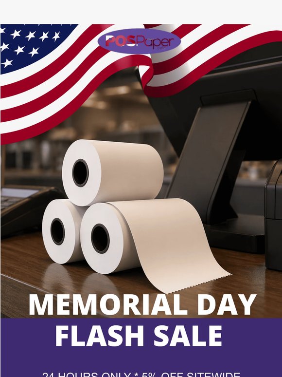 ONE DAY ONLY: Memorial Day Flash Sale