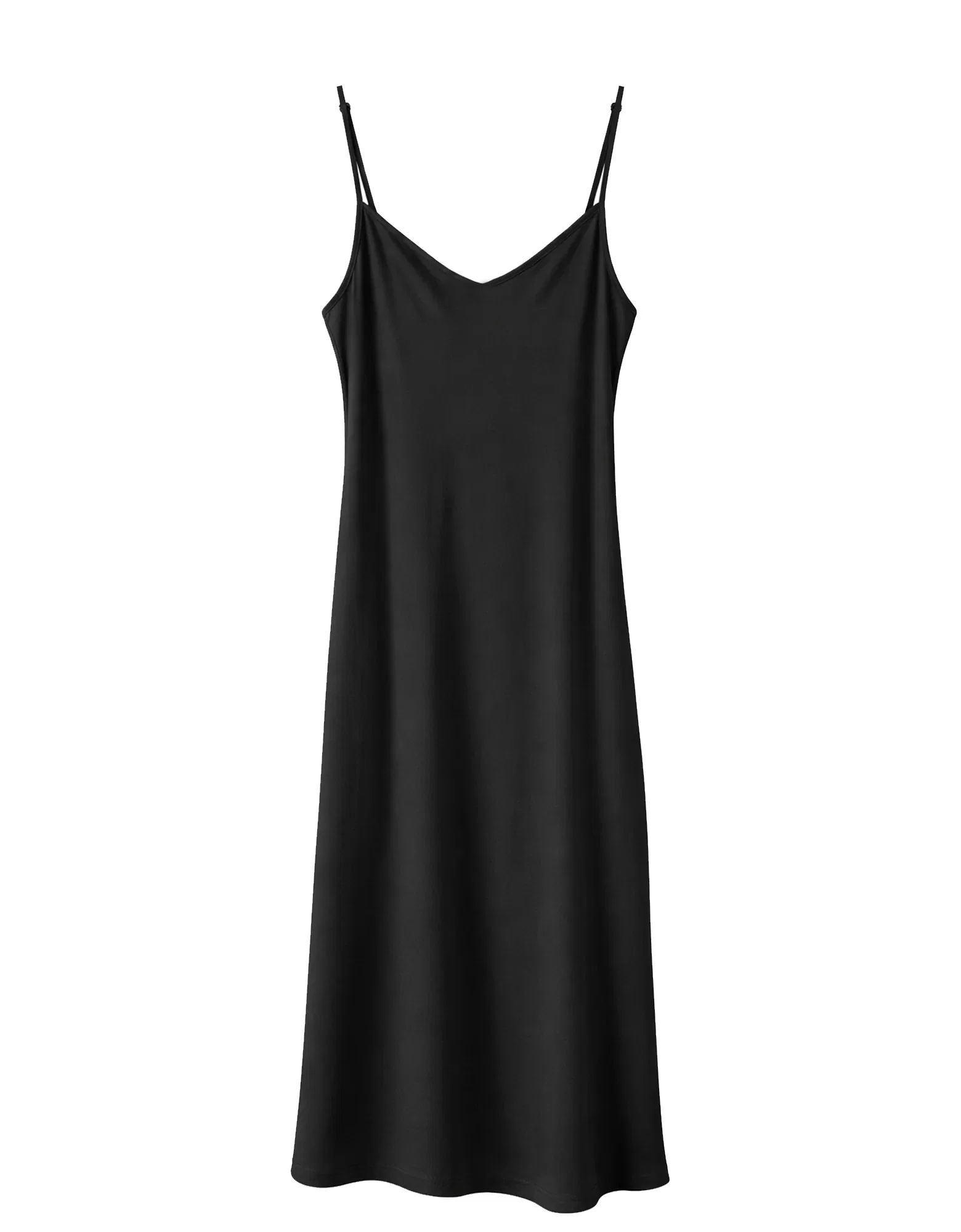 Image of Under it All Slip Dress- Black
