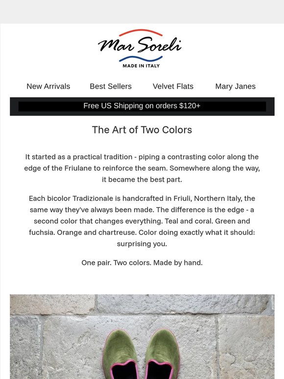 One shoe. Two colors. Very Italian.
