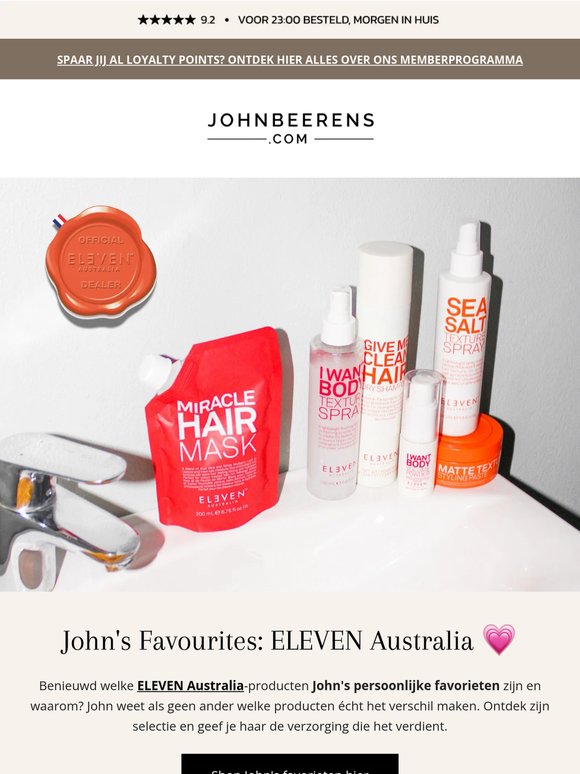 John's Favourites van ELEVEN Australia 💗