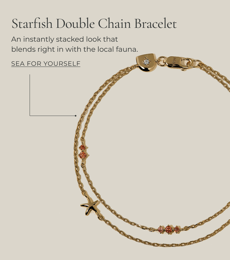 Starfish Double Chain Bracelet