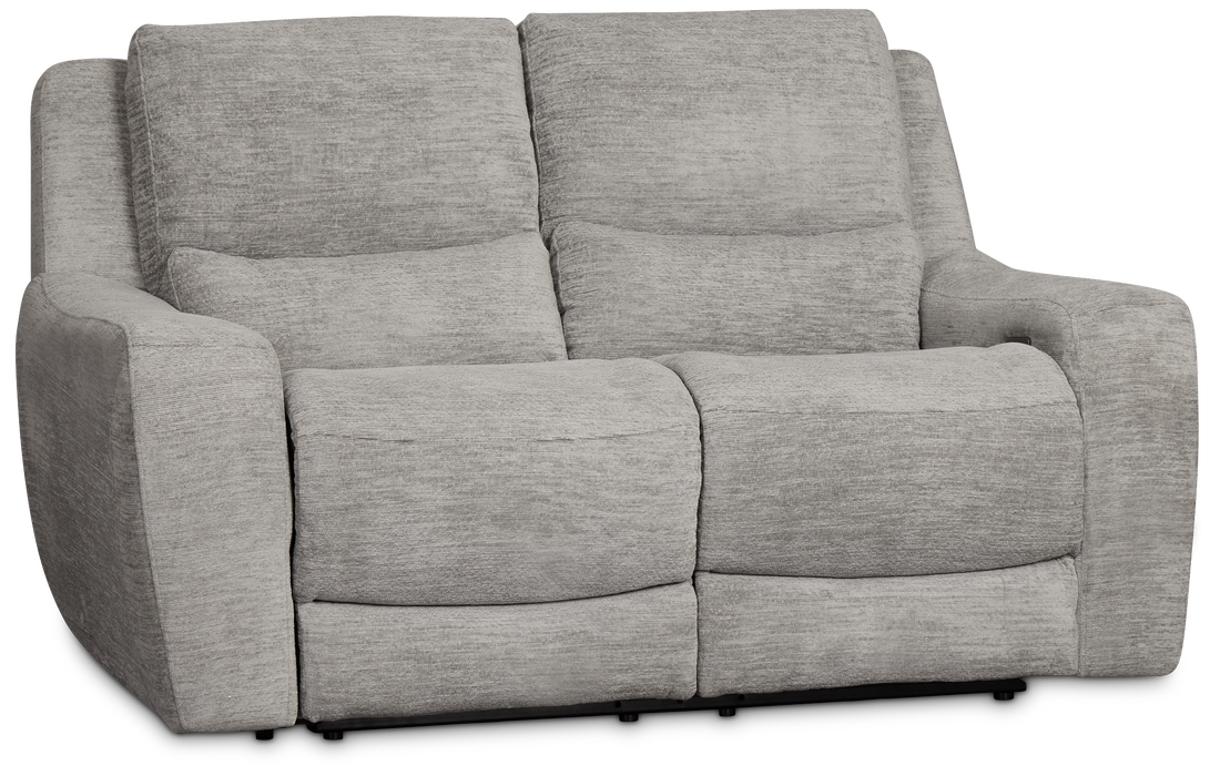 Bennett Gray Fabric Power Reclining Loveseat