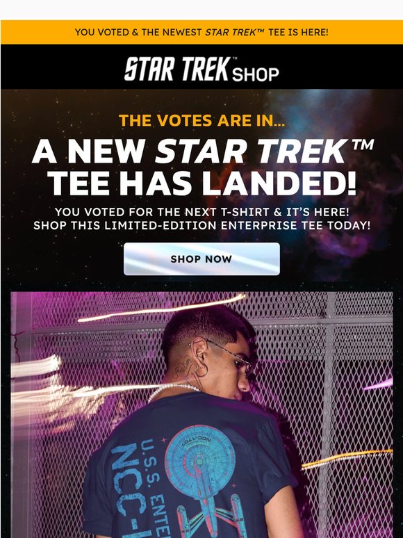 The Winner Is Here 🏆 Shop the Newest Enterprise Tee!