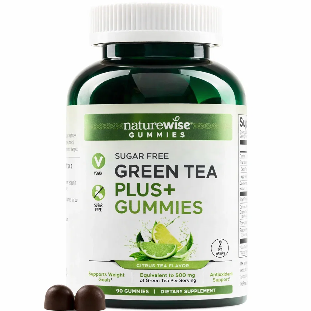 NatureWise Sugar Free Green Tea Plus+ 90 Gummies