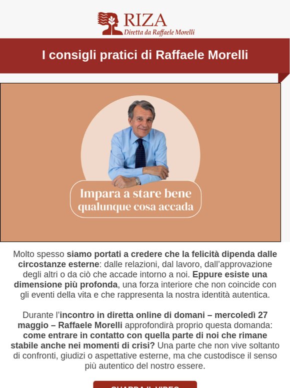 Stasera live con Raffaele Morelli – ultimi posti disponibili