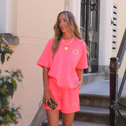 Joggingset soleil fuchsia