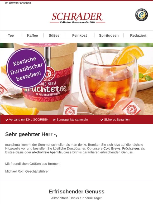 Durstlöscher: Für die nächste Hitzewelle vorsorgen!