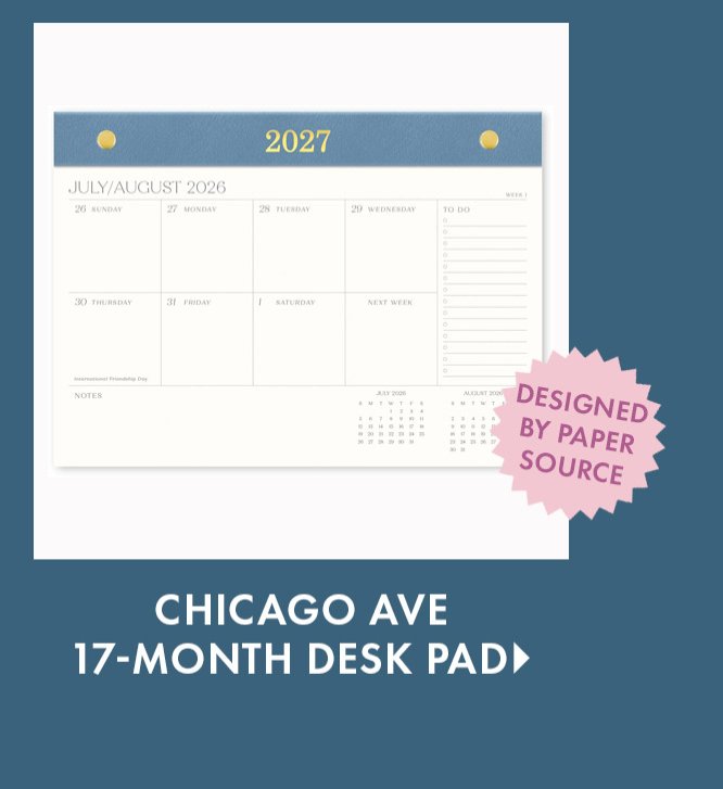 2026-2027 Chicago Ave 17-Month Desk Pad