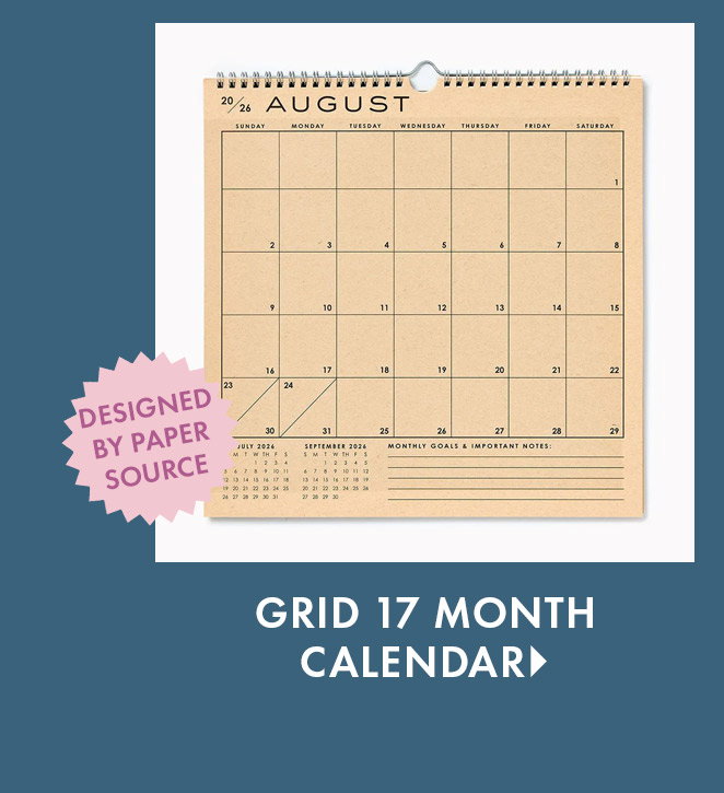 2026-2027 Grid 17 Month Calendar
