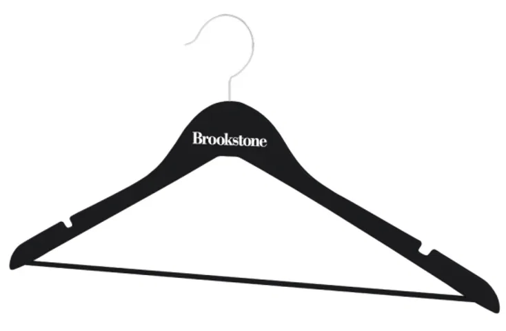 Image of Brookstone 10pk Wood Hangers, Black