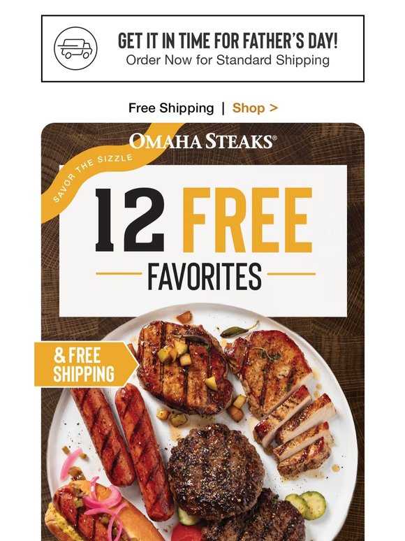 4 of each FREE: burgers, chicken breasts, & franks! Terms apply