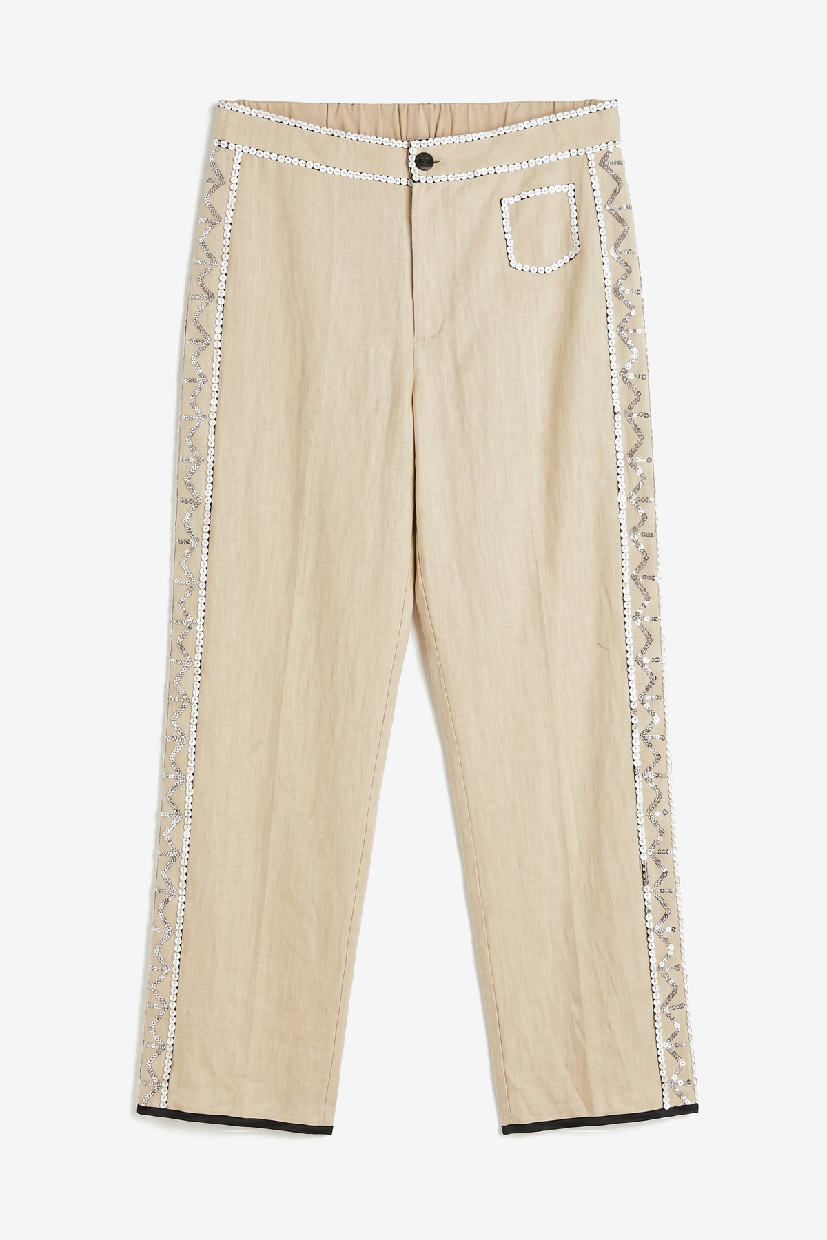 Pantalone dritto in lino