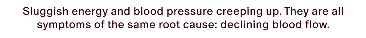 Sluggish energy and blood pressure creeping up.