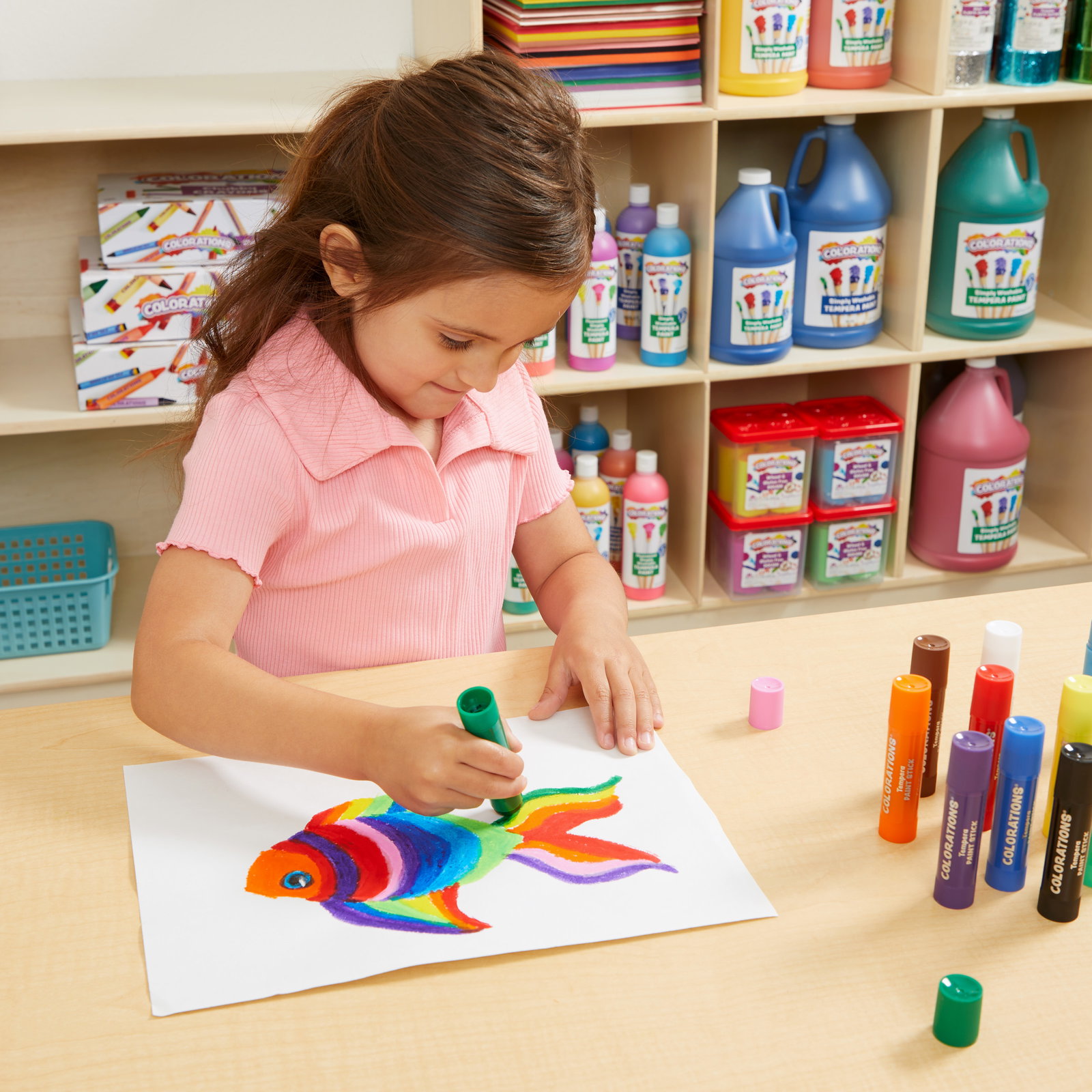bulk markers, crayons and chalk
