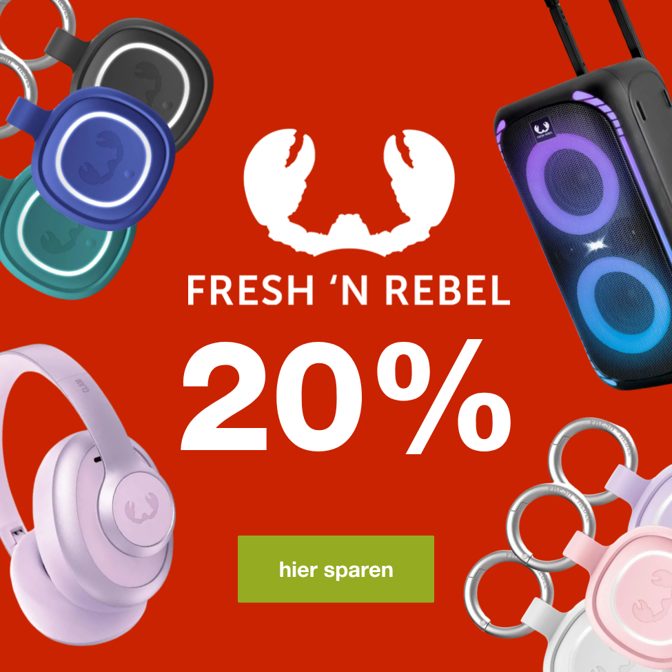 Profitiere von 20% Rabatt auf das ganze Sortiment von Fresh'N Rebel