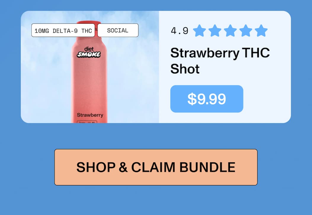Strawberry THC Shot 4.9 ⭐⭐⭐⭐⭐ 10MG DELTA-9 THC | SOCIAL  $9.99  >> SHOP & CLAIM BUNDLE <<