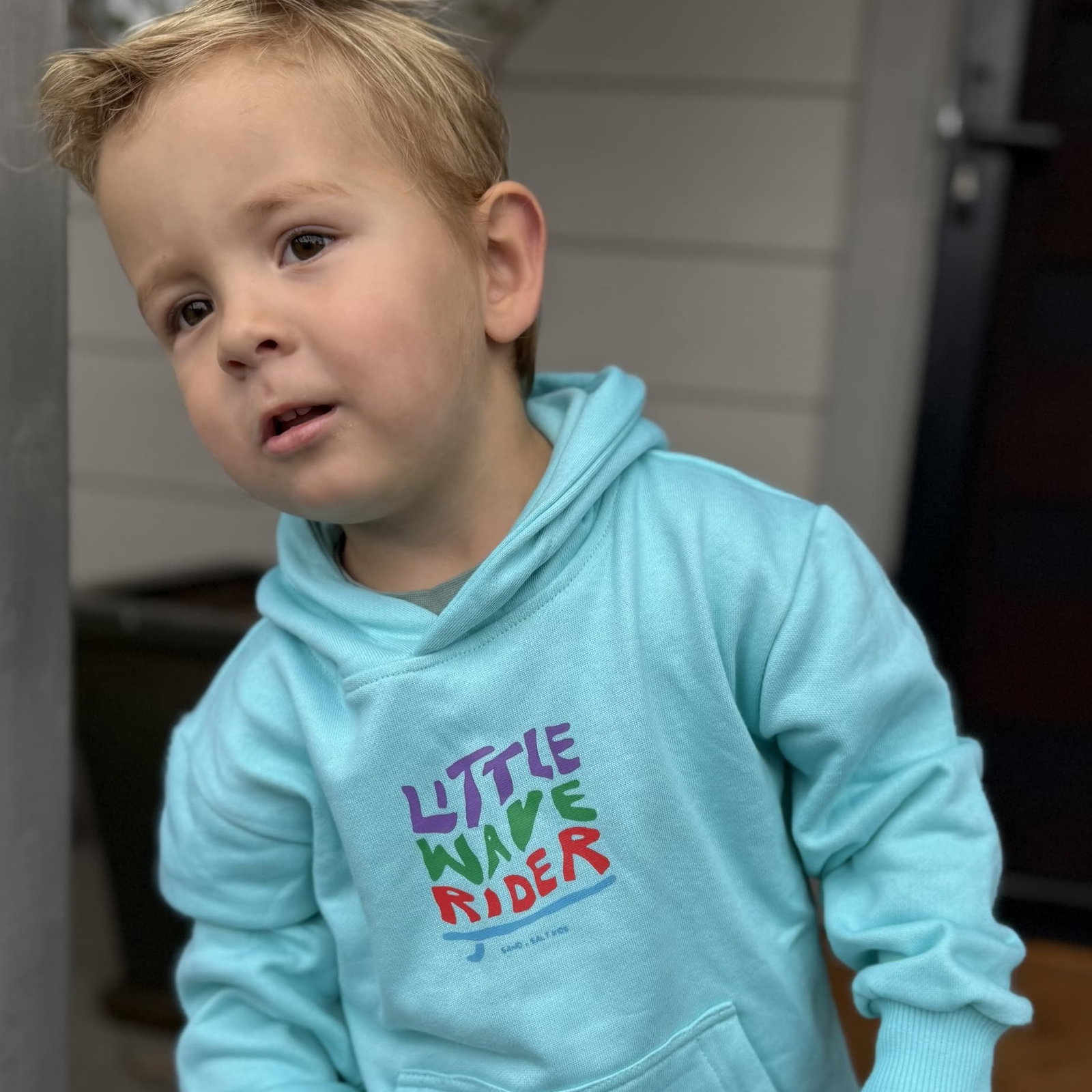 kids brown hooded jumper 