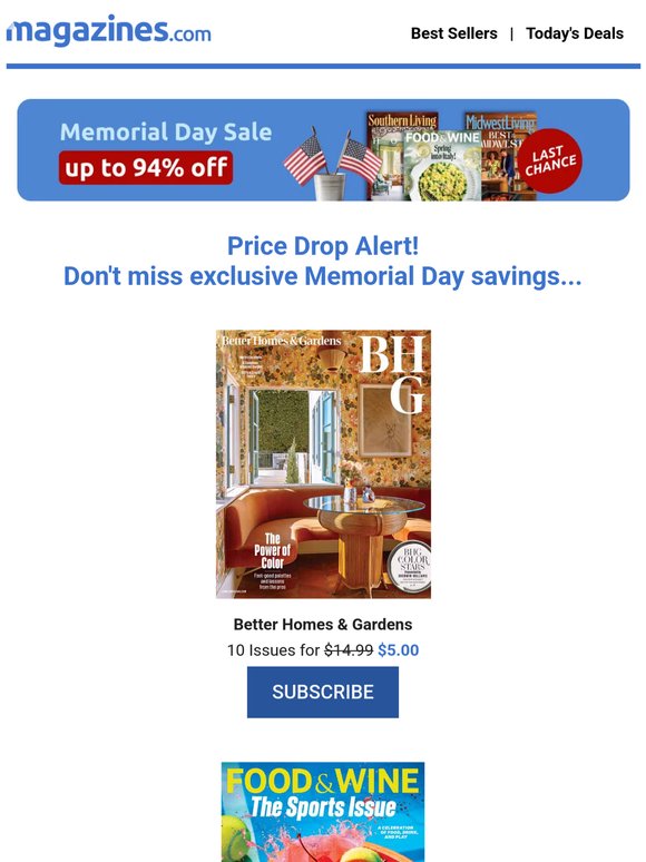 Last Chance to Save! Memorial Day Sale ending soon...