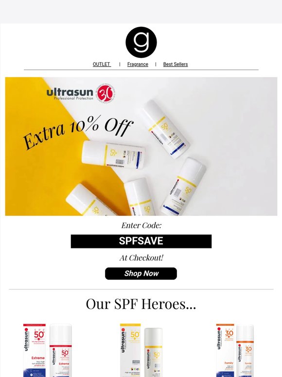 Today's Flash Savings ☀️ Save On SPF!