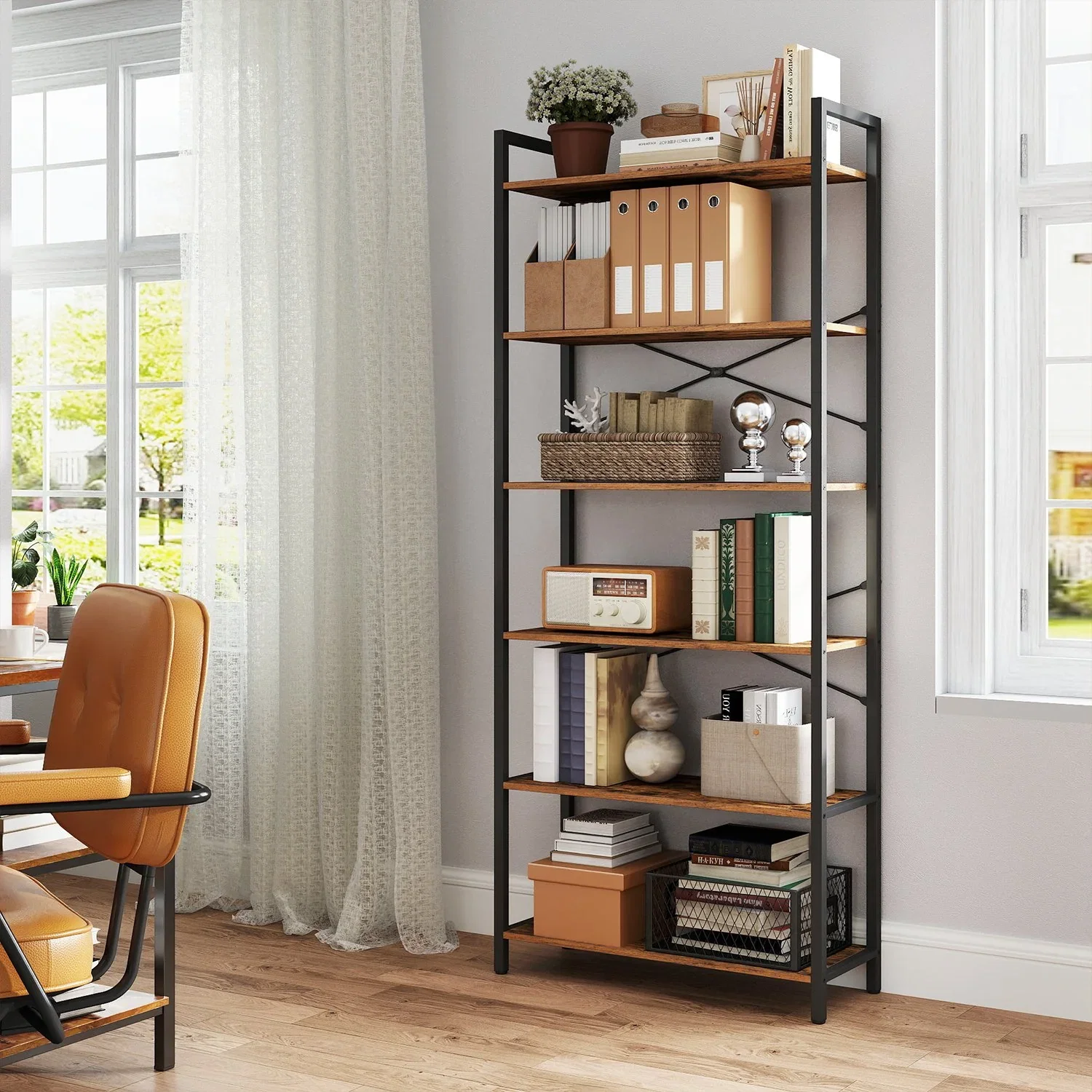 Image of Bücherregal mit 6 Ebenen
