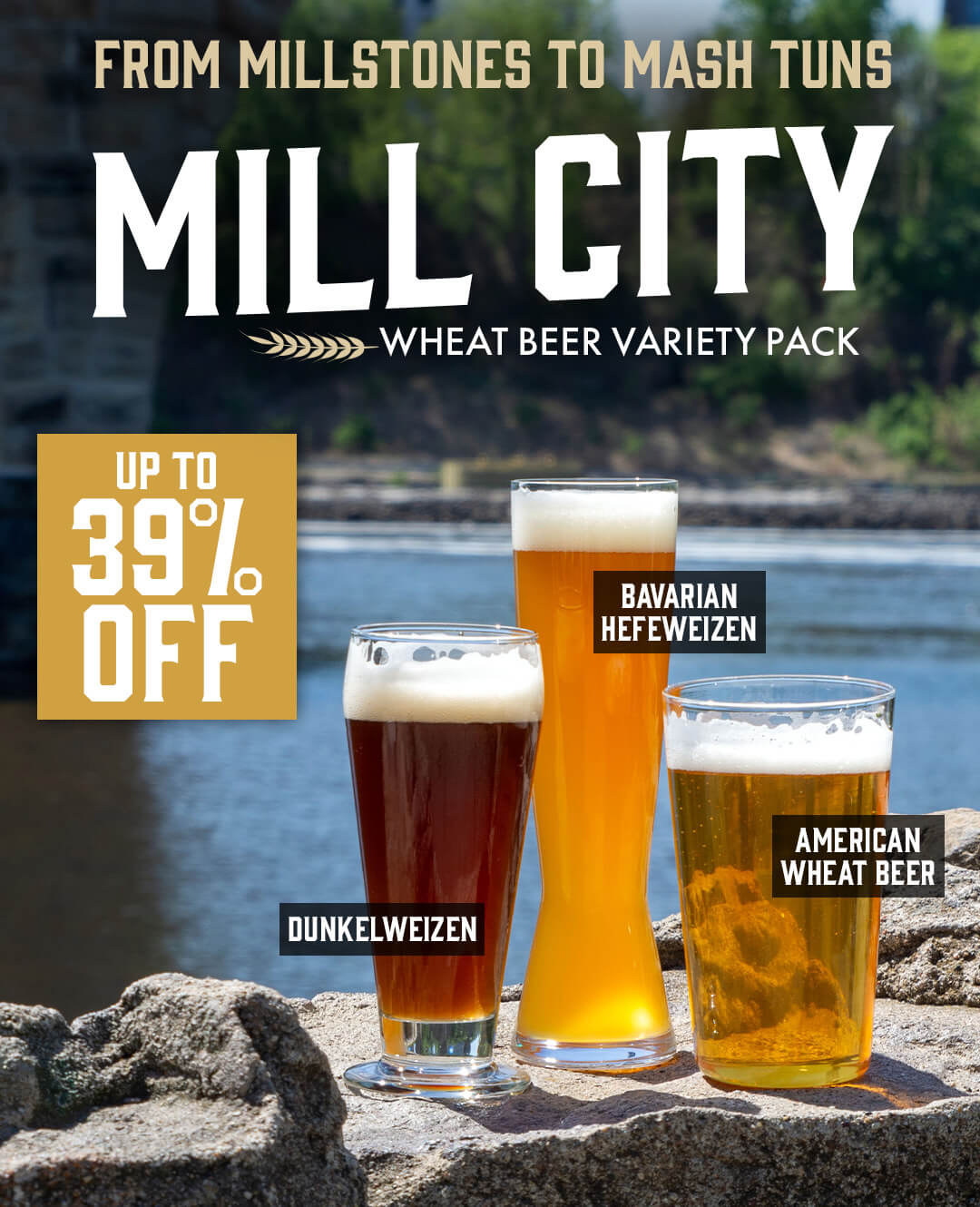 From Millstones to Mash Tuns. Introducing Mill City Wheat Beer Variety Pack up to 39% Off