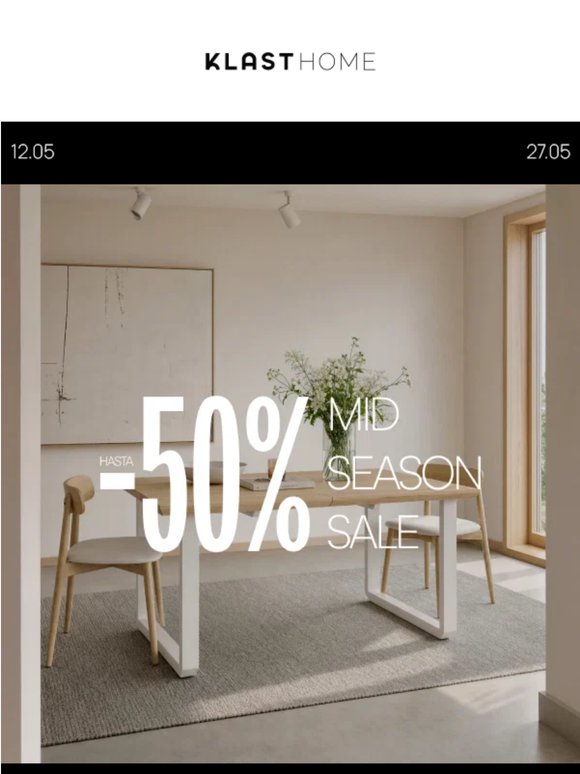 ¡ÚLTIMAS HORAS hasta -50%! 🔥 MID SEASON SALE
