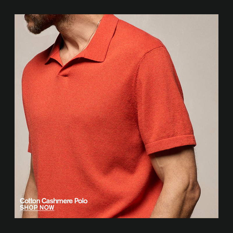 MEN'S COTTON CASHMERE POLO